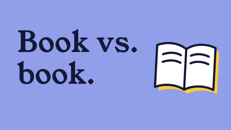 Book vs. book.