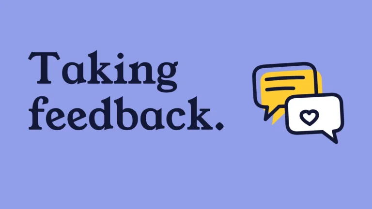 Taking feedback.