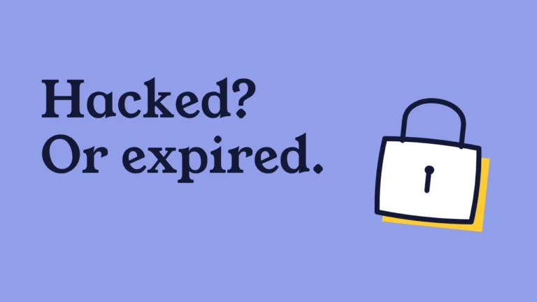 Hacked? Or expired.