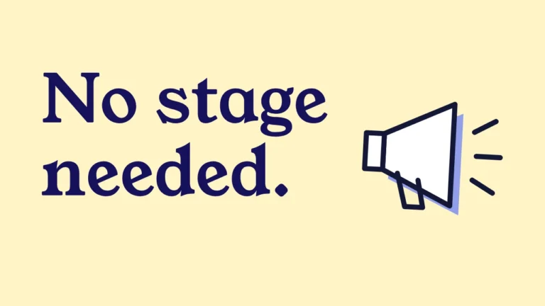 No stage needed.