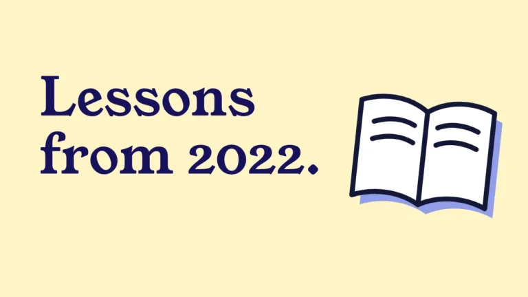Lessons from 2022.